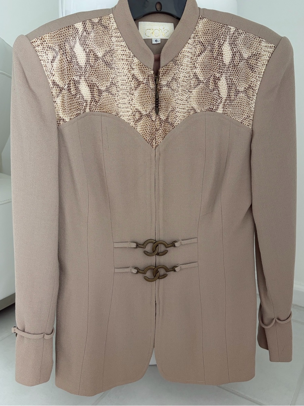CACHE Snake Skin Blazer Skirt Set  6